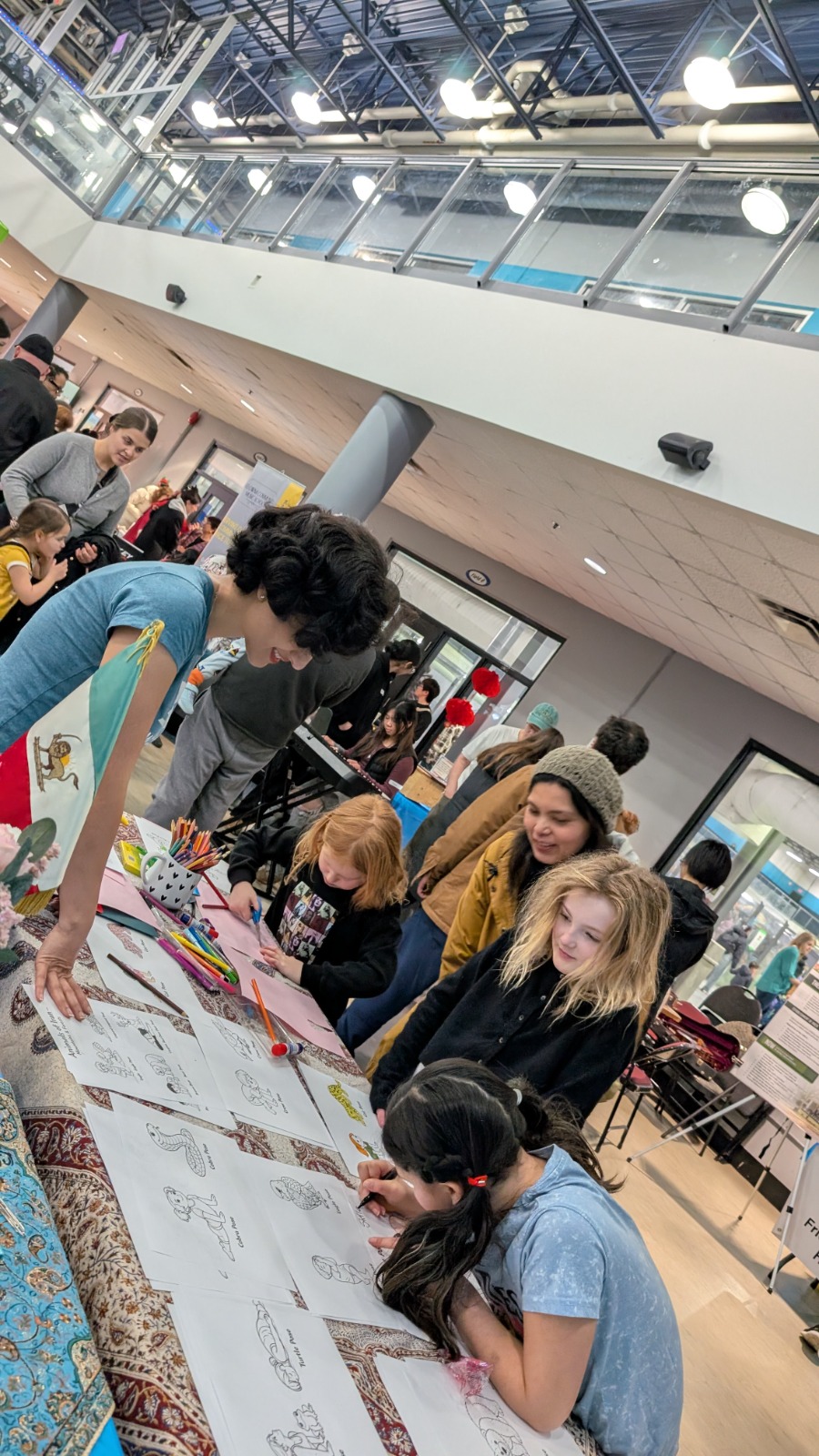 Children's school yoga session