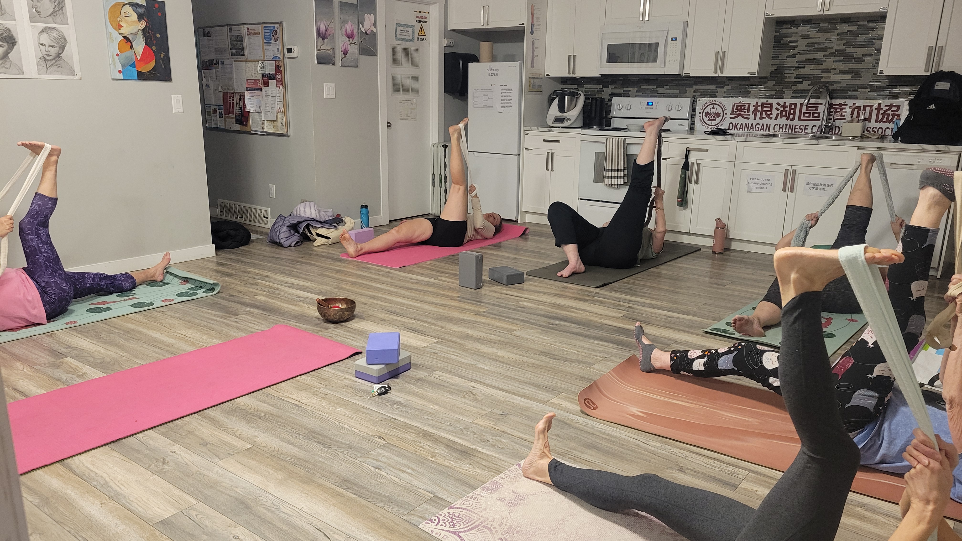 Group yoga class